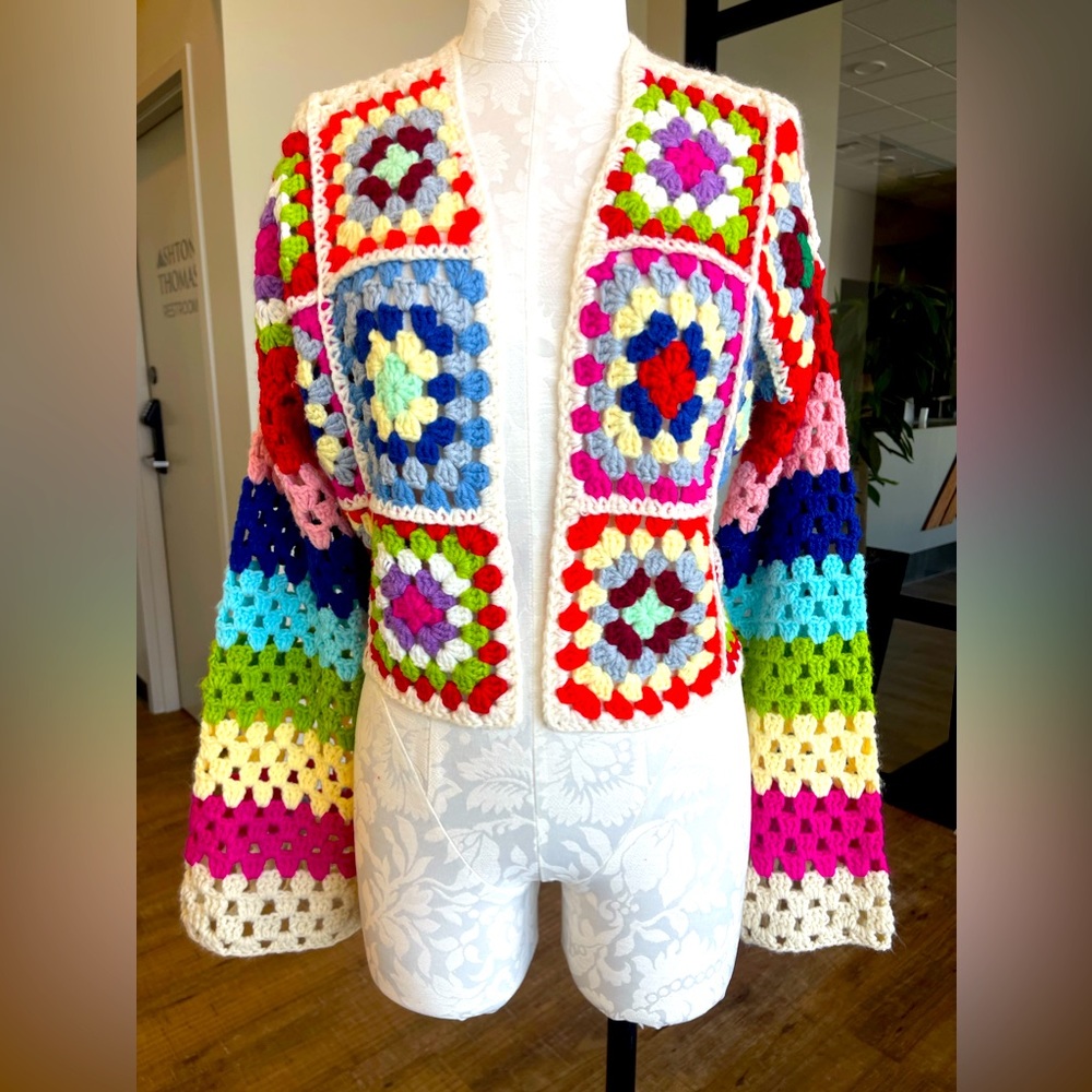 NEW! Daisy Jones and the Six inspired retro crochet sweater.